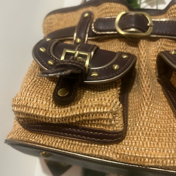 Y2K Brown and Tan Women's Shoulder Bag With Pockets - Picture 3 of 8